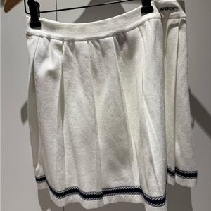 Gucci Pleated intarsia cotton-blend mini skirt